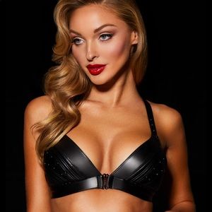 Honey Birdette Connie Leather Bralette size S